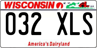 WI license plate 032XLS