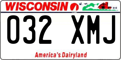 WI license plate 032XMJ