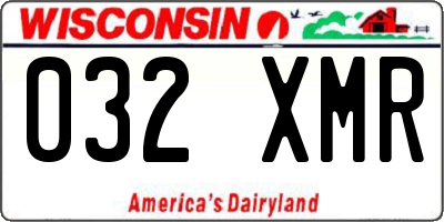 WI license plate 032XMR