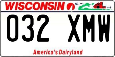 WI license plate 032XMW