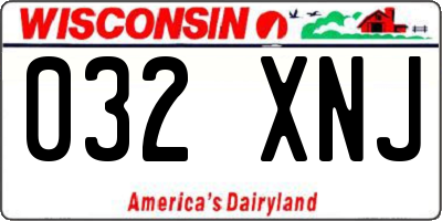 WI license plate 032XNJ