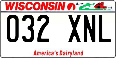 WI license plate 032XNL