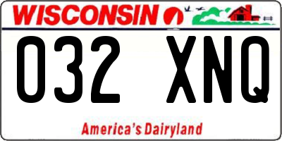 WI license plate 032XNQ