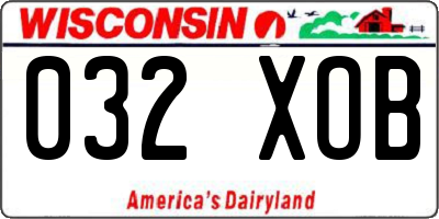 WI license plate 032XOB