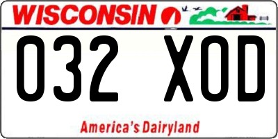 WI license plate 032XOD