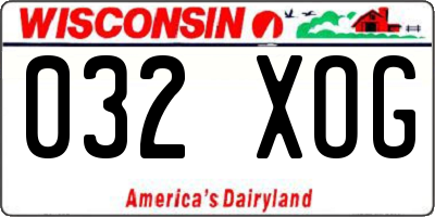 WI license plate 032XOG