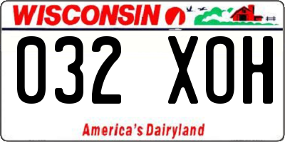 WI license plate 032XOH