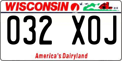WI license plate 032XOJ