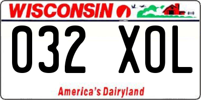 WI license plate 032XOL