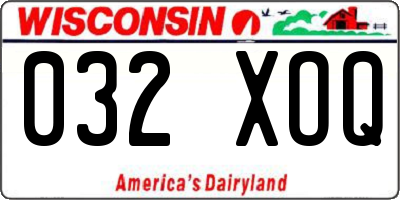 WI license plate 032XOQ
