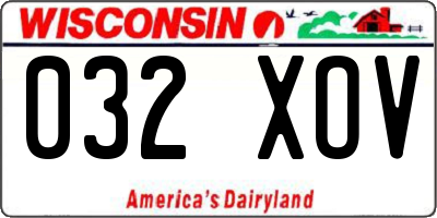 WI license plate 032XOV