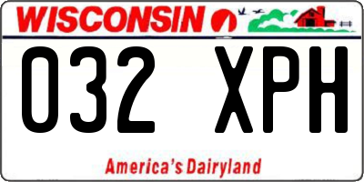 WI license plate 032XPH