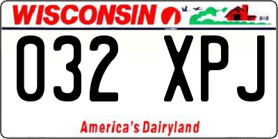 WI license plate 032XPJ