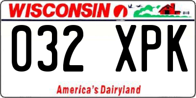 WI license plate 032XPK