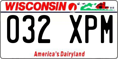 WI license plate 032XPM