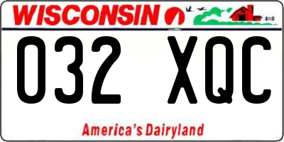 WI license plate 032XQC
