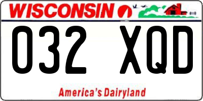 WI license plate 032XQD