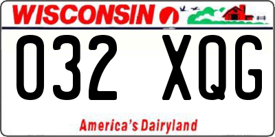 WI license plate 032XQG