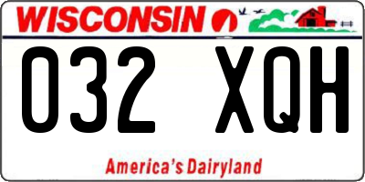 WI license plate 032XQH
