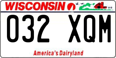 WI license plate 032XQM