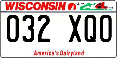 WI license plate 032XQO