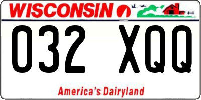 WI license plate 032XQQ