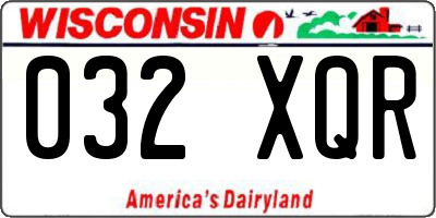 WI license plate 032XQR