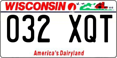 WI license plate 032XQT