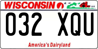 WI license plate 032XQU
