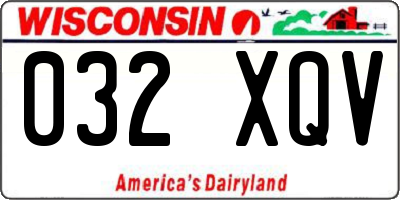 WI license plate 032XQV