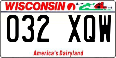 WI license plate 032XQW