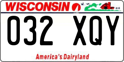 WI license plate 032XQY
