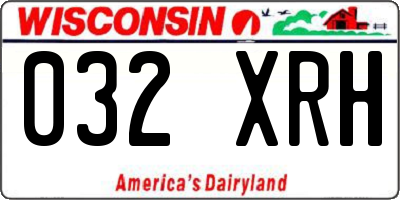 WI license plate 032XRH
