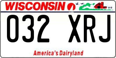 WI license plate 032XRJ