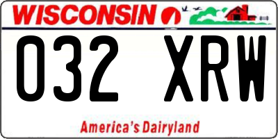 WI license plate 032XRW