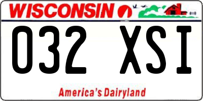 WI license plate 032XSI