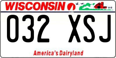 WI license plate 032XSJ