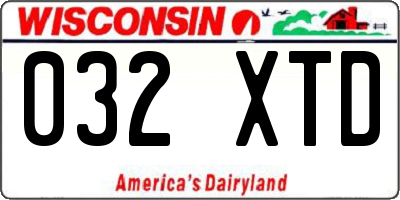 WI license plate 032XTD