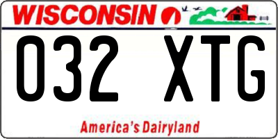 WI license plate 032XTG