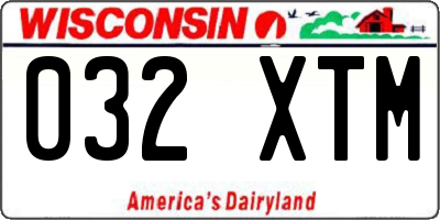 WI license plate 032XTM