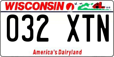 WI license plate 032XTN