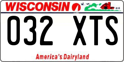 WI license plate 032XTS