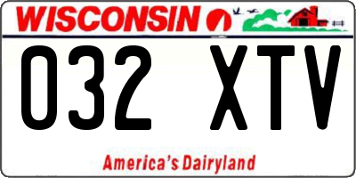 WI license plate 032XTV