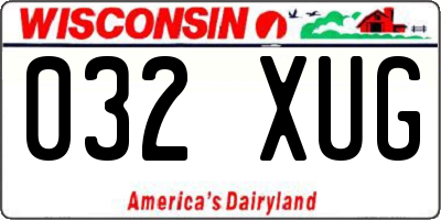 WI license plate 032XUG