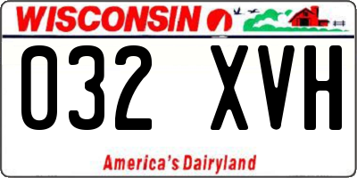 WI license plate 032XVH