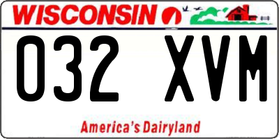 WI license plate 032XVM