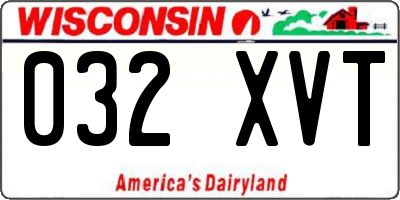 WI license plate 032XVT