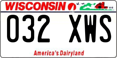 WI license plate 032XWS