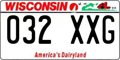 WI license plate 032XXG