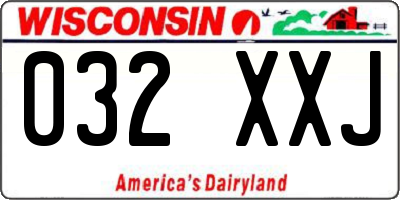 WI license plate 032XXJ